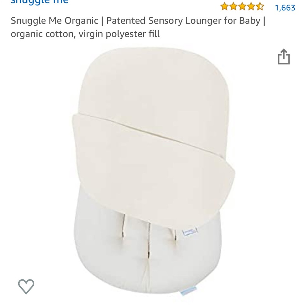 Snuggle me organic baby lounger